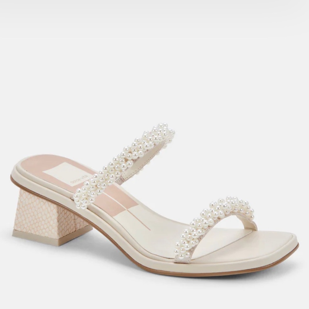 Dolce Vita River Heels in Vanilla Pearl - bridal heel